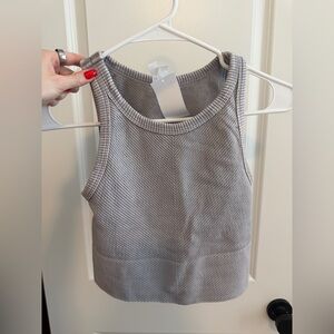 Nikibiki Ribbed Tank Top — Gray